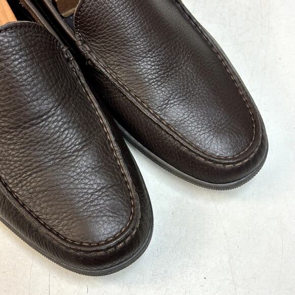 WORN TWICE Ralph Lauren Purple Label Driver Brown Pebbled Made in Italy 11.5 D main image 4
